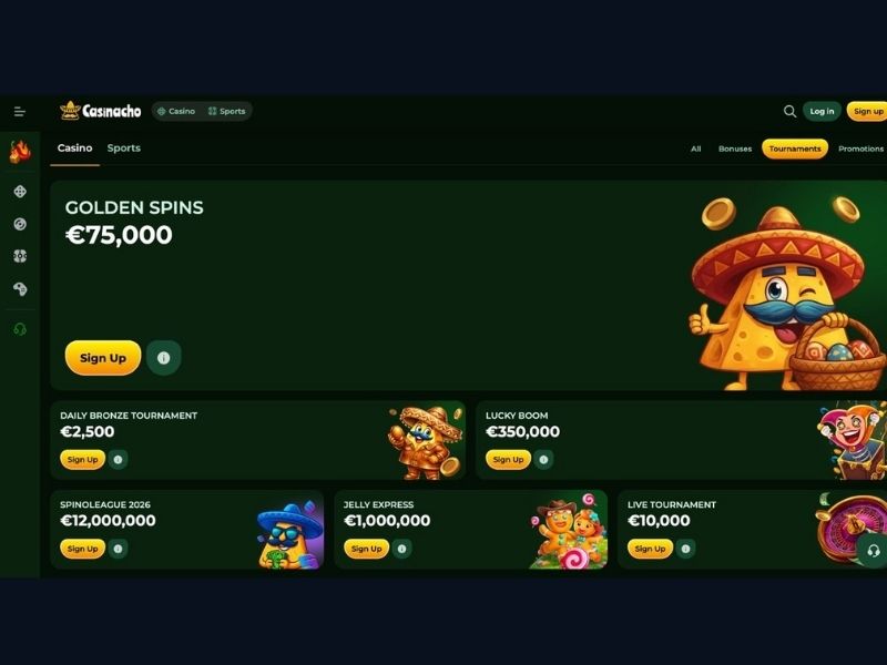 Casinacho Casino (Nacho Casino) mobile per giocatori live italiani: Lightning Roulette, Crazy Time e Live Tournament su smartphone