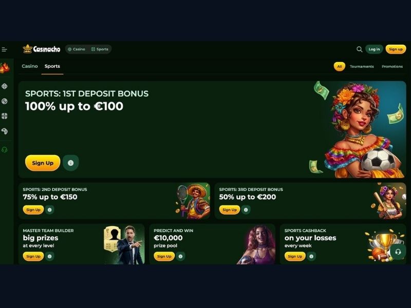 Live Tournament e cashback live su smartphone Casinacho Casino per giocatori italiani